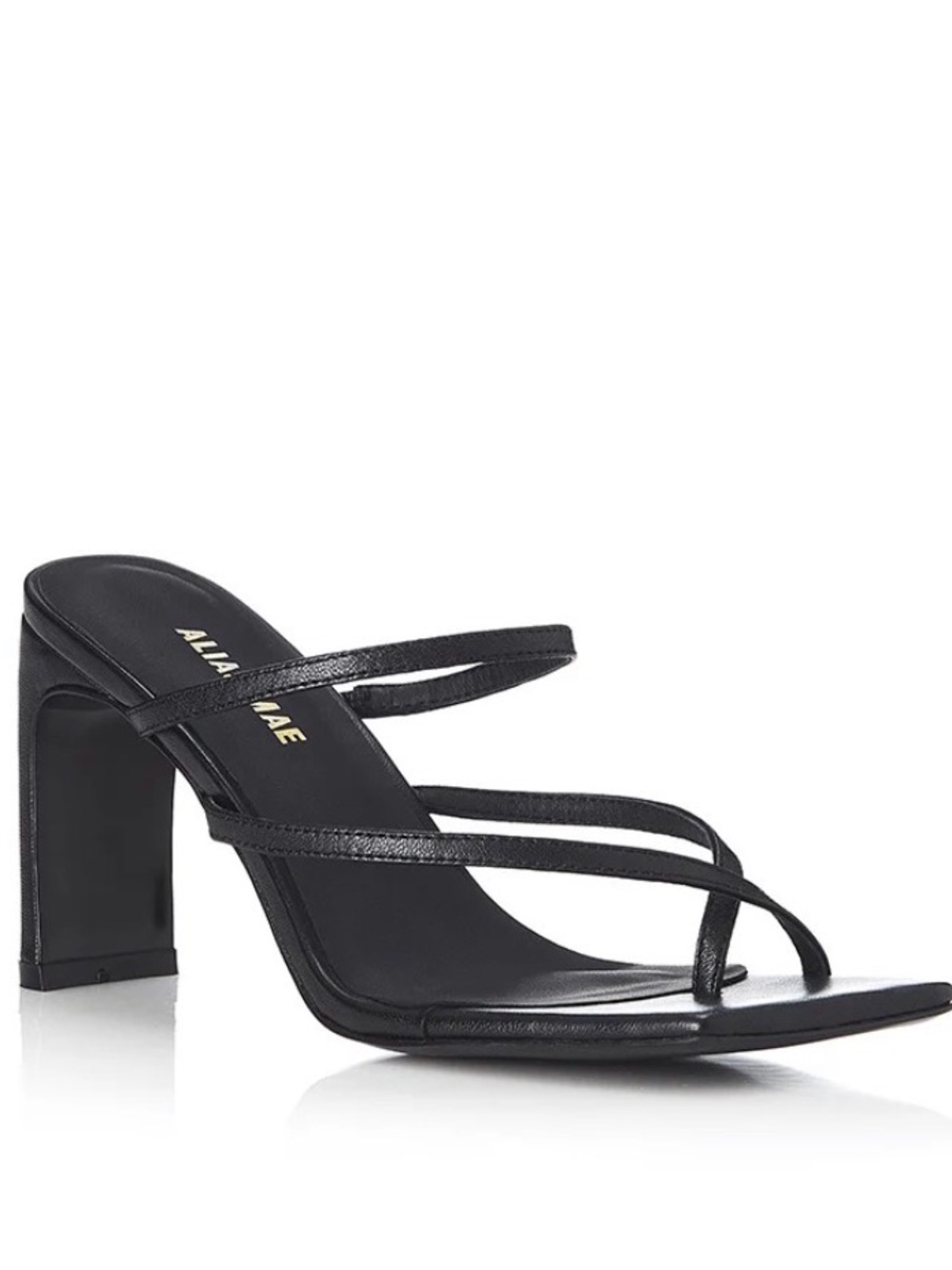 ALIAS MAE Black Strappy Block Heel Sandal